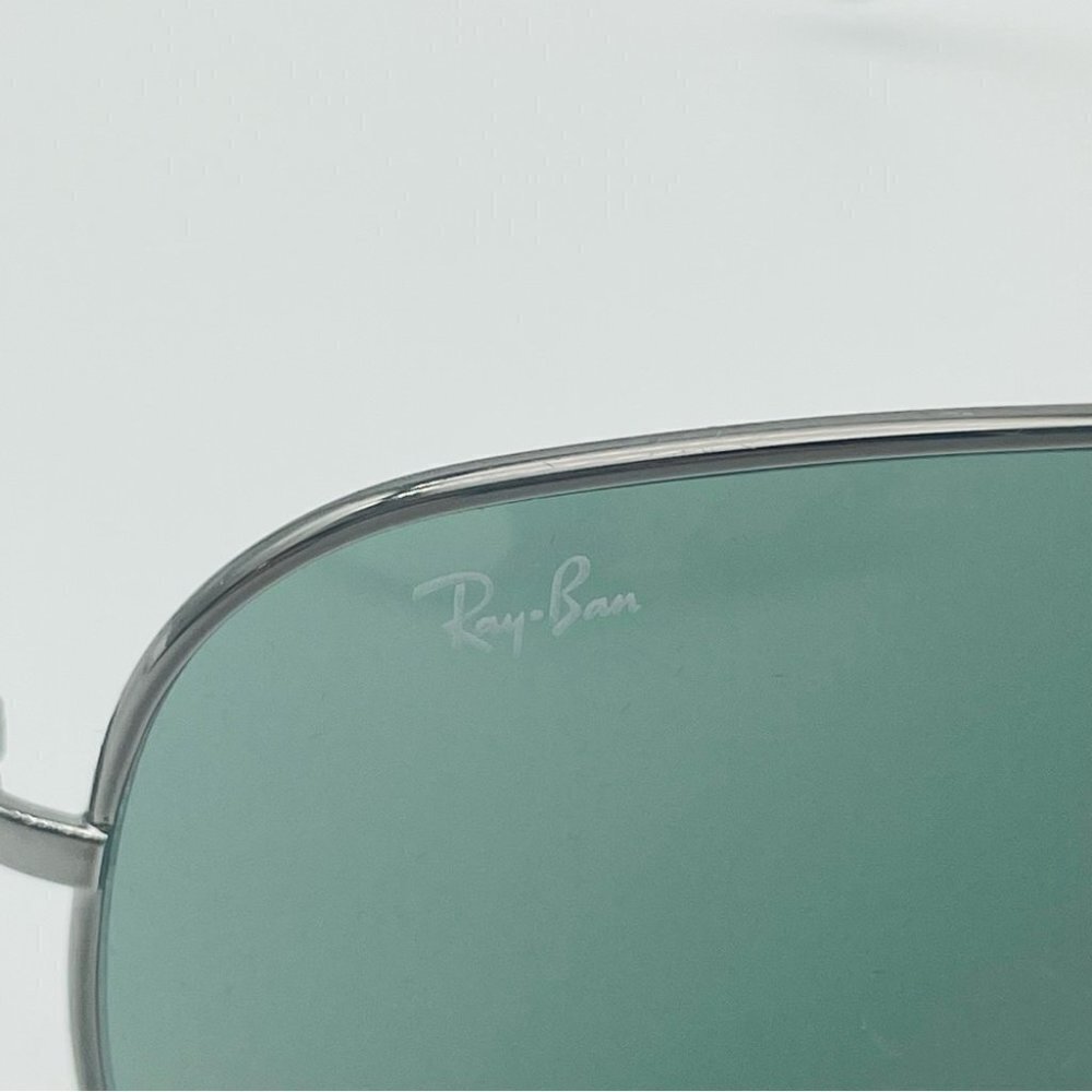 SOLD RAY-BAN RB3211 Sunglasses Shield Silver Gunmetal/Green Gray - Picture 5 of 11